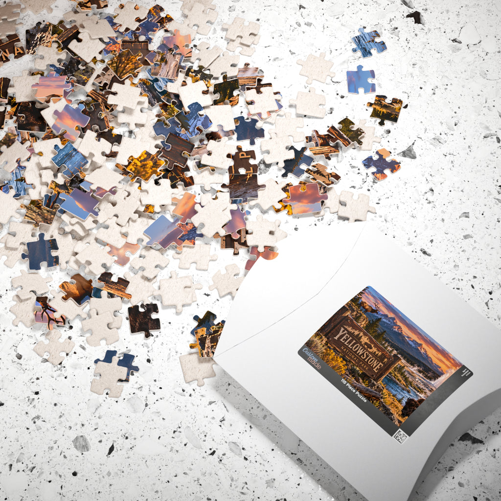 Yellowstone National Park Puzzle – Wildlife & Mountain Landscape (110, 252, 520, 1014-piece)
