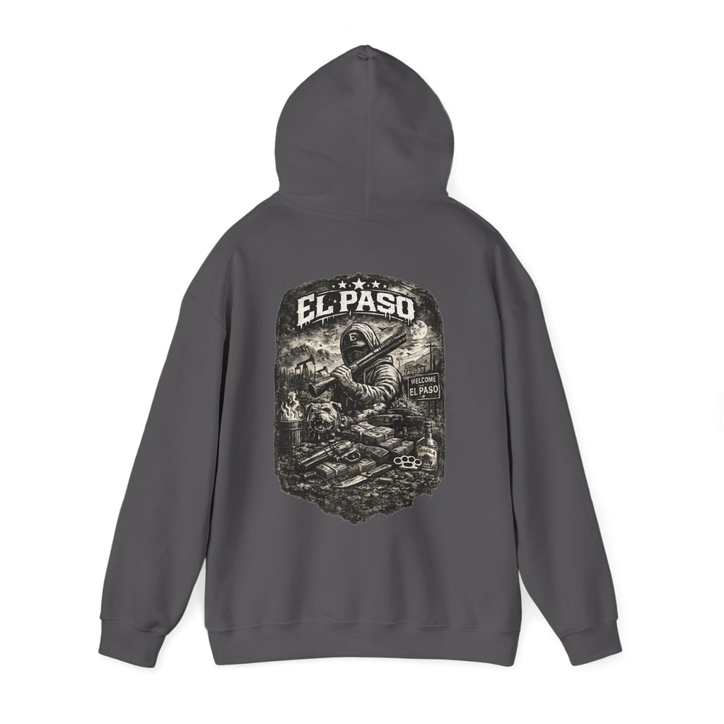 El Paso Hoodie Texas Border Streetwear, Dark Western Graphic Hoodie, Urban Unisex Sweatshirt
