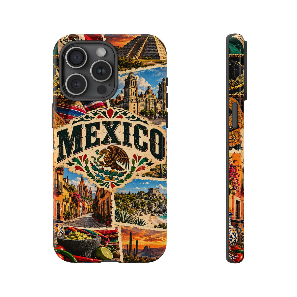 Mexico Travel Collage Tough Phone Case – Vintage Mexican Design