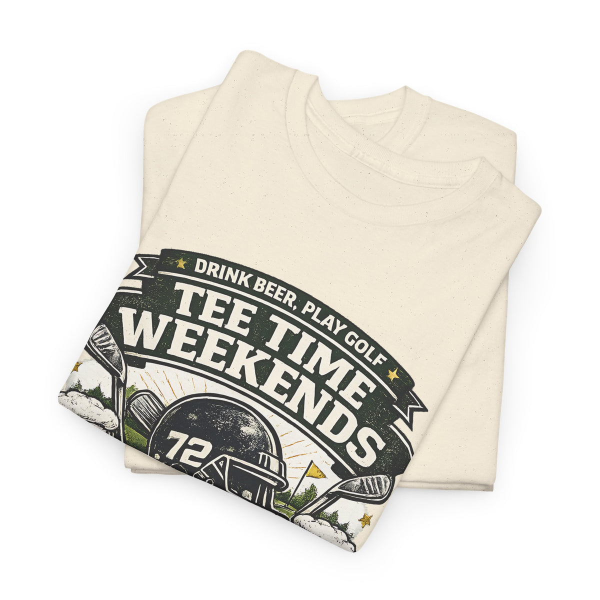 Golf & Beer T-Shirt – Tee Time Funny Golfing Graphic Tee