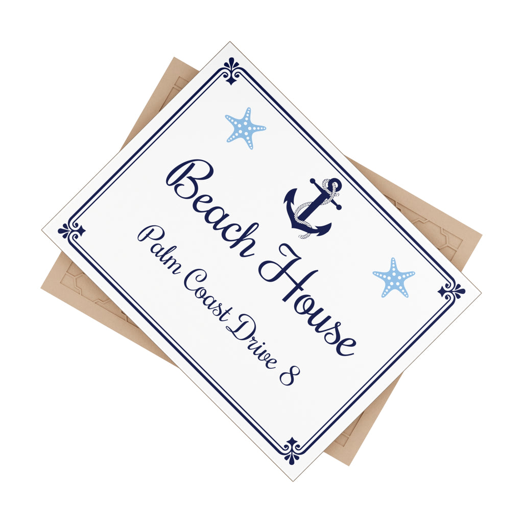 Personalized House Name Nautical Ceramic Plaque - S9