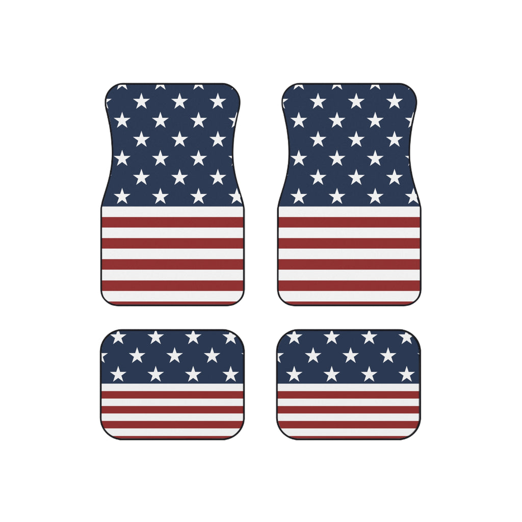 American Flag Car Floor Mats – USA 4-Piece Set