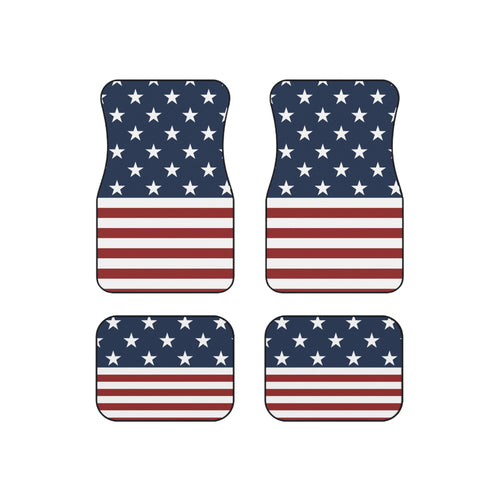 American Flag Car Floor Mats – USA 4-Piece Set