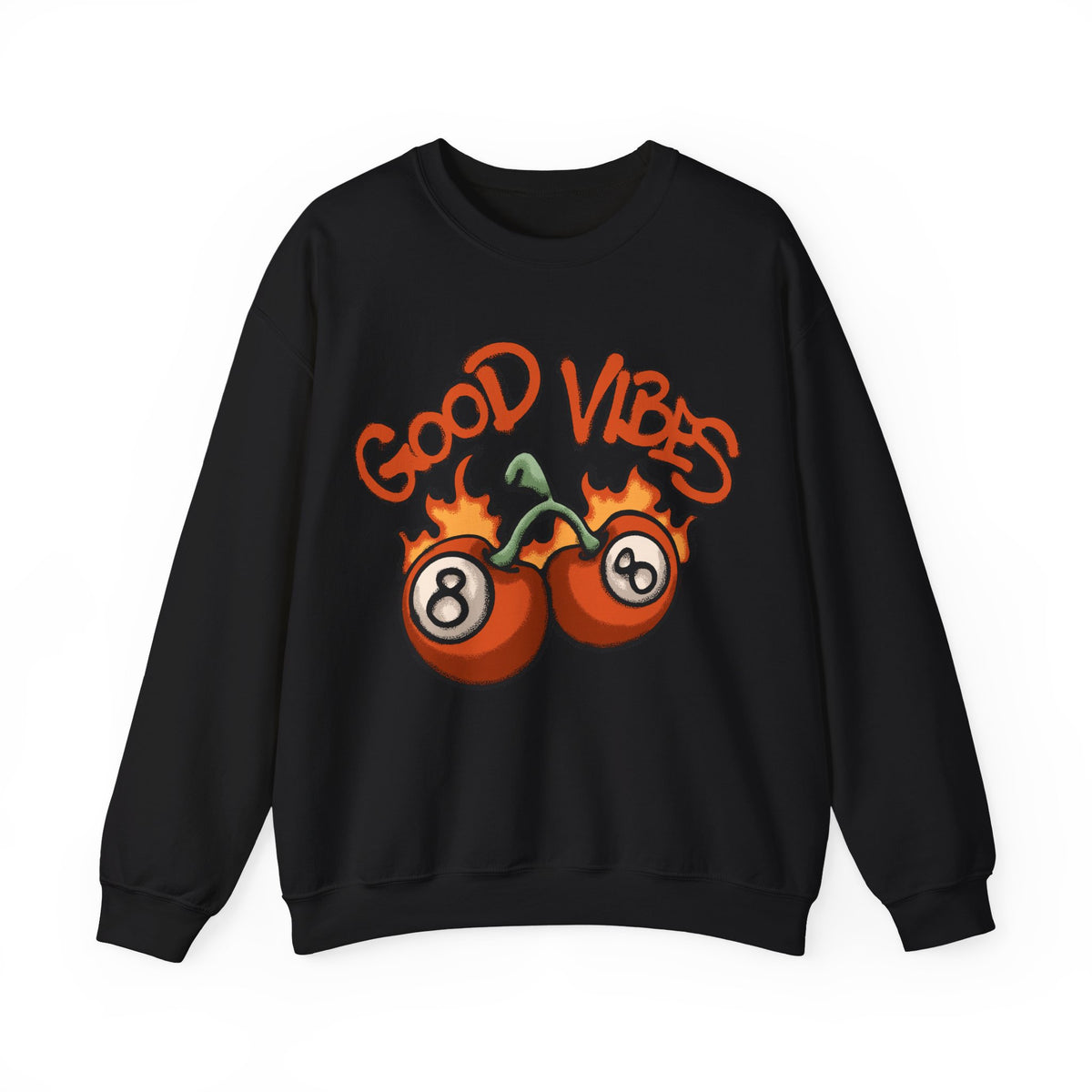 Good Vibes Flaming 8-Ball Tomatoes Sweatshirt