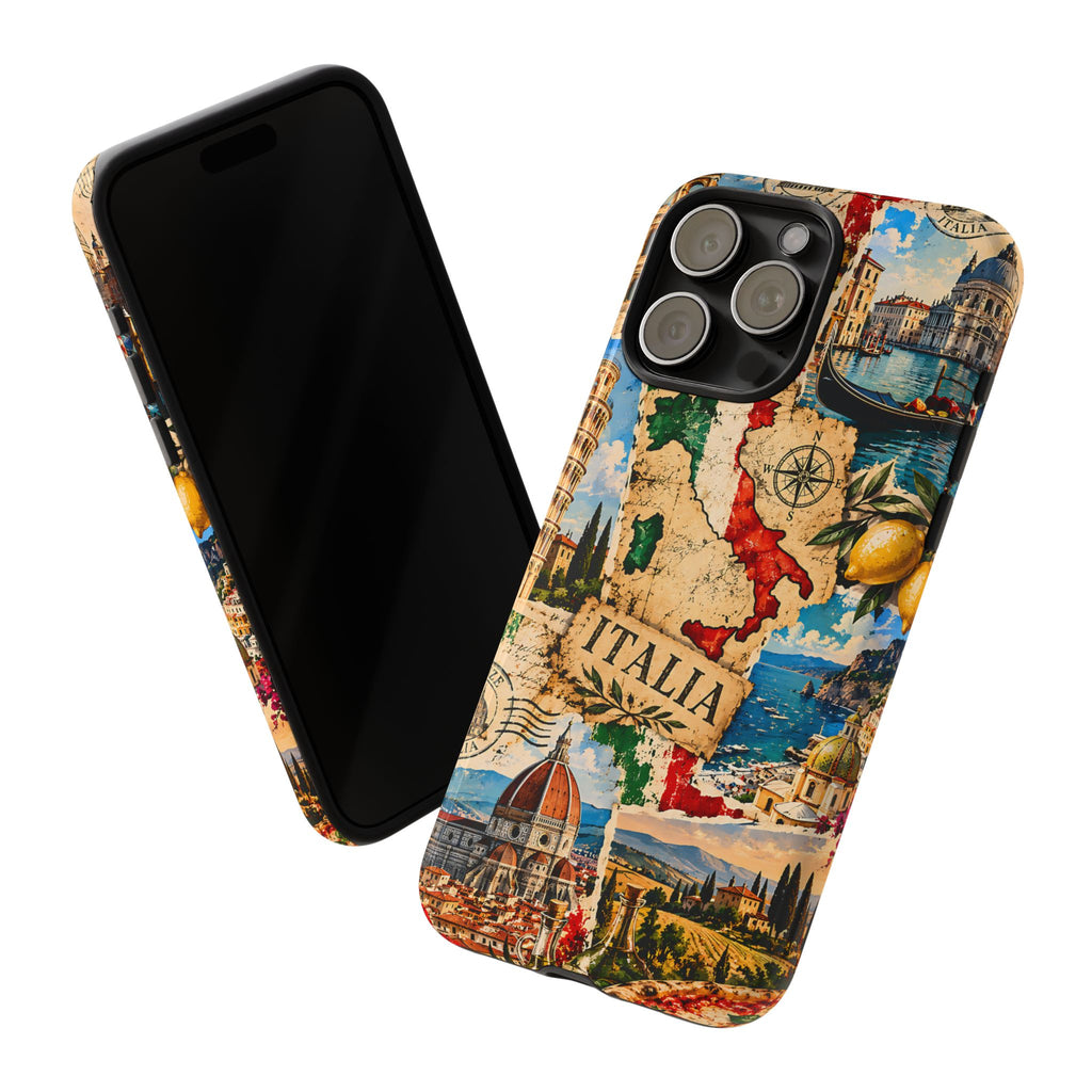 Italy Travel Collage Phone Case – Vintage Italian Tough Case