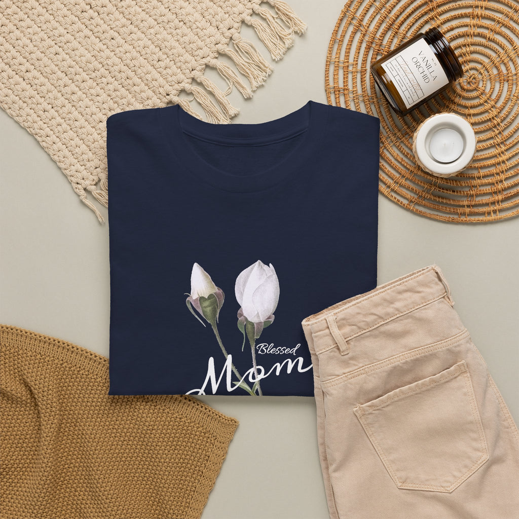 Mom Floral T-Shirt – Minimalist Women’s Cotton Graphic Tee