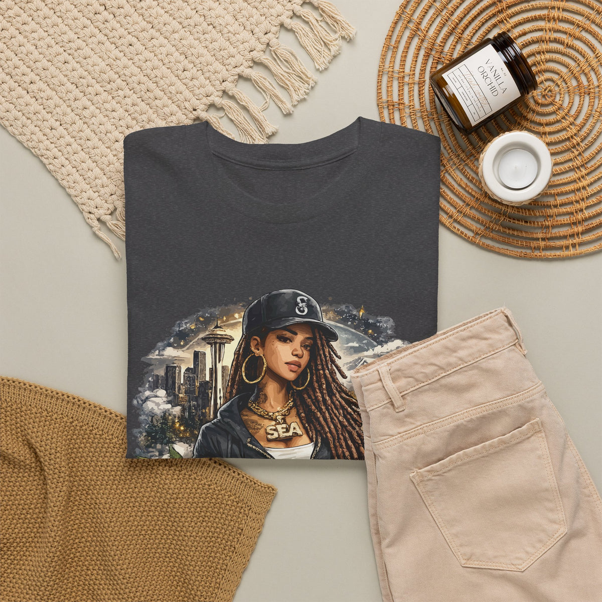 Seattle T-Shirt – Vintage Skyline, Coffee & Portrait Graphic Tee