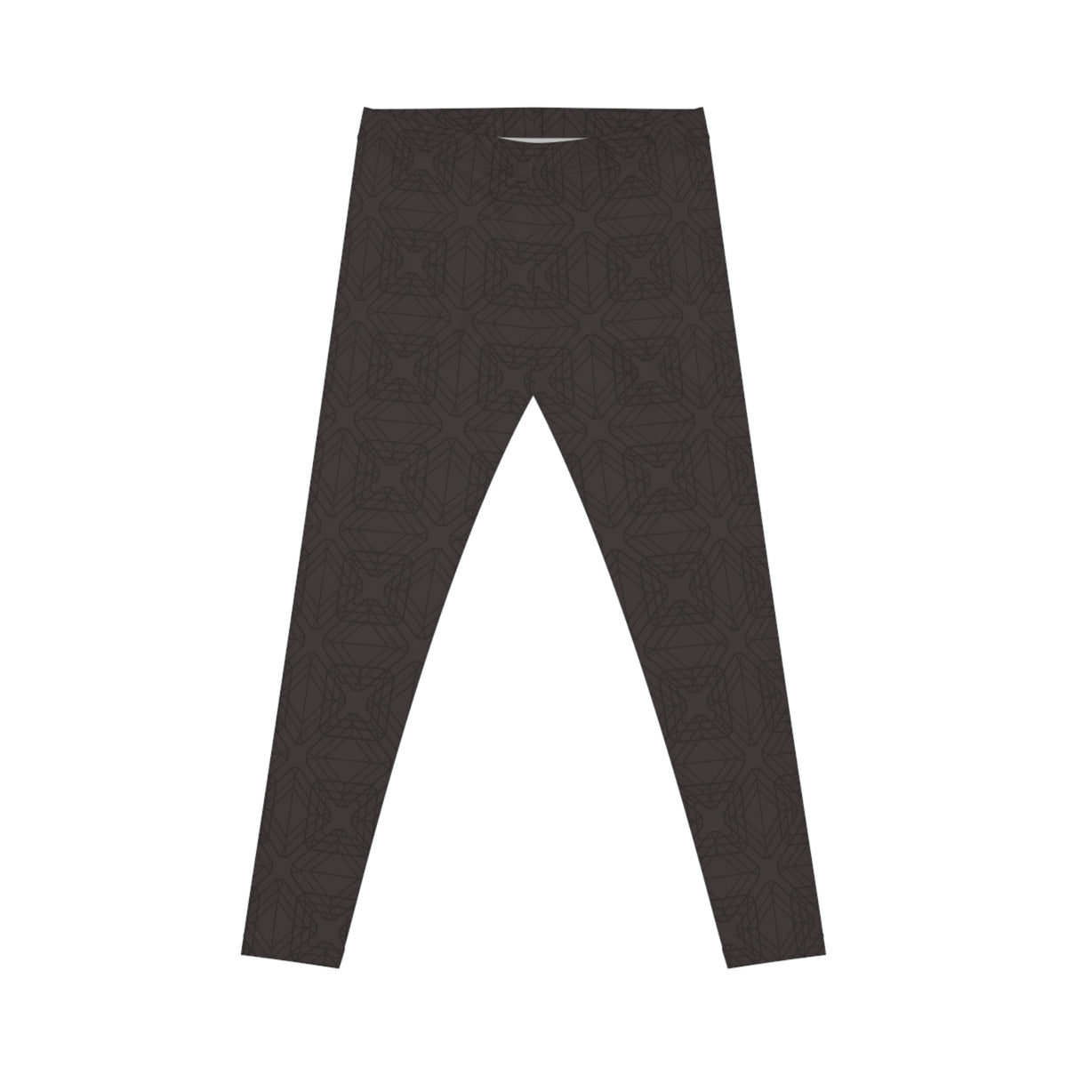 Black Geometric Leggings – Minimal Dark Pattern