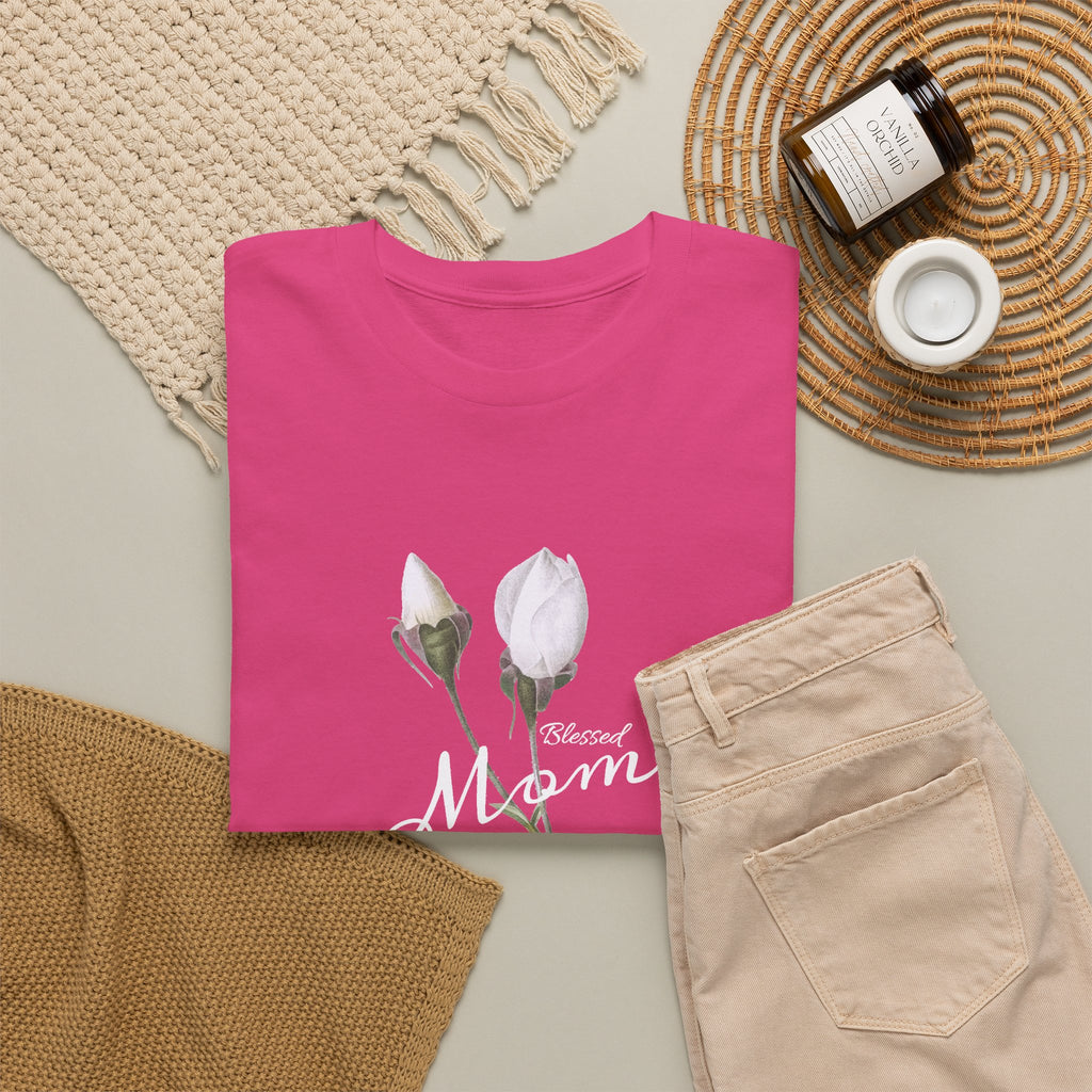 Mom Floral T-Shirt – Minimalist Women’s Cotton Graphic Tee