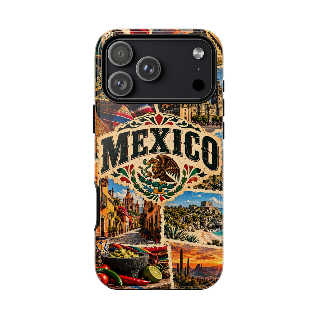 Mexico Travel Collage Tough Phone Case – Vintage Mexican Design