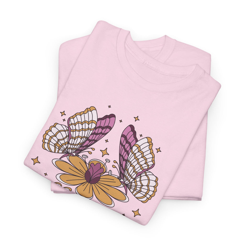 Butterfly & Flowers T-Shirt – Boho Floral Graphic Tee