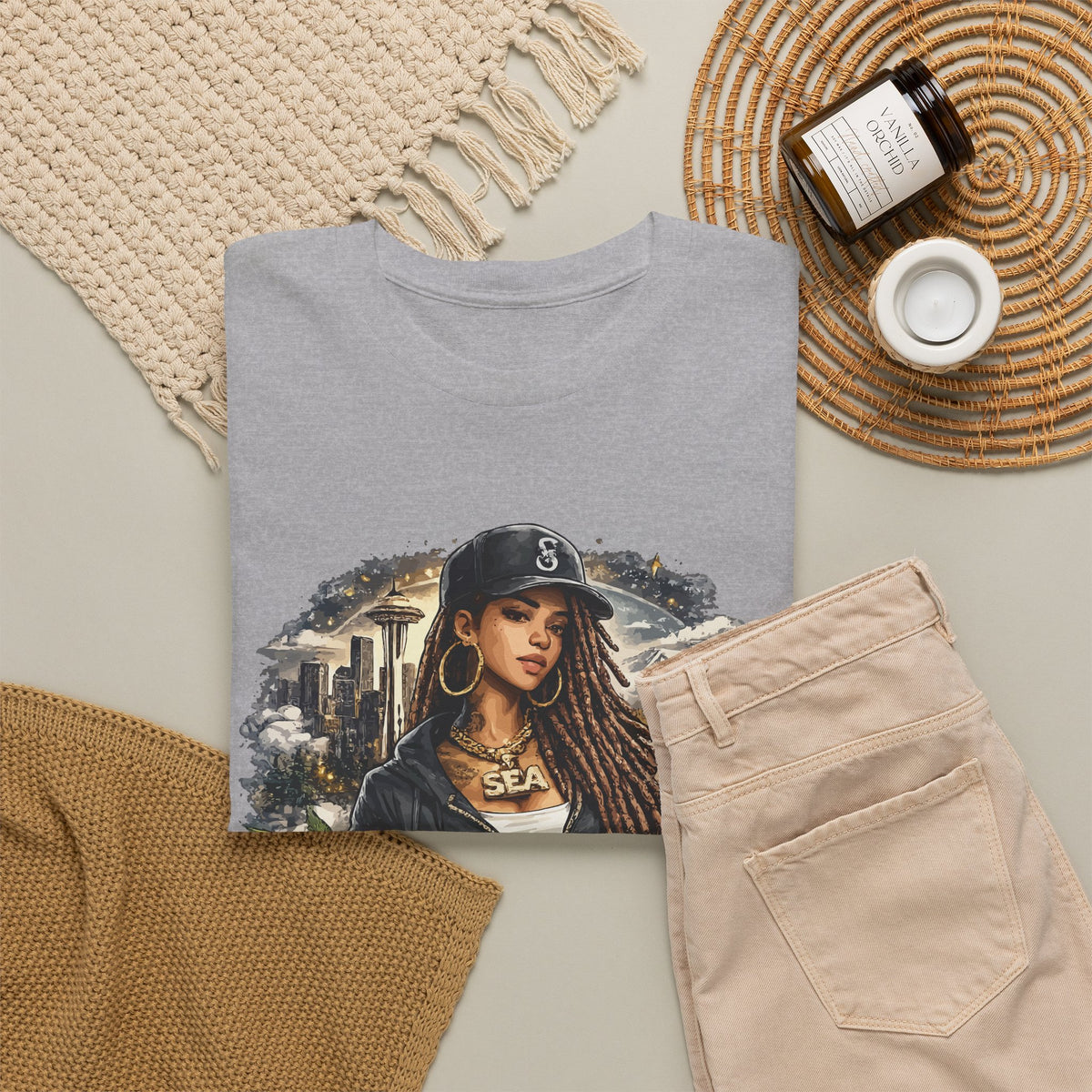 Seattle T-Shirt – Vintage Skyline, Coffee & Portrait Graphic Tee