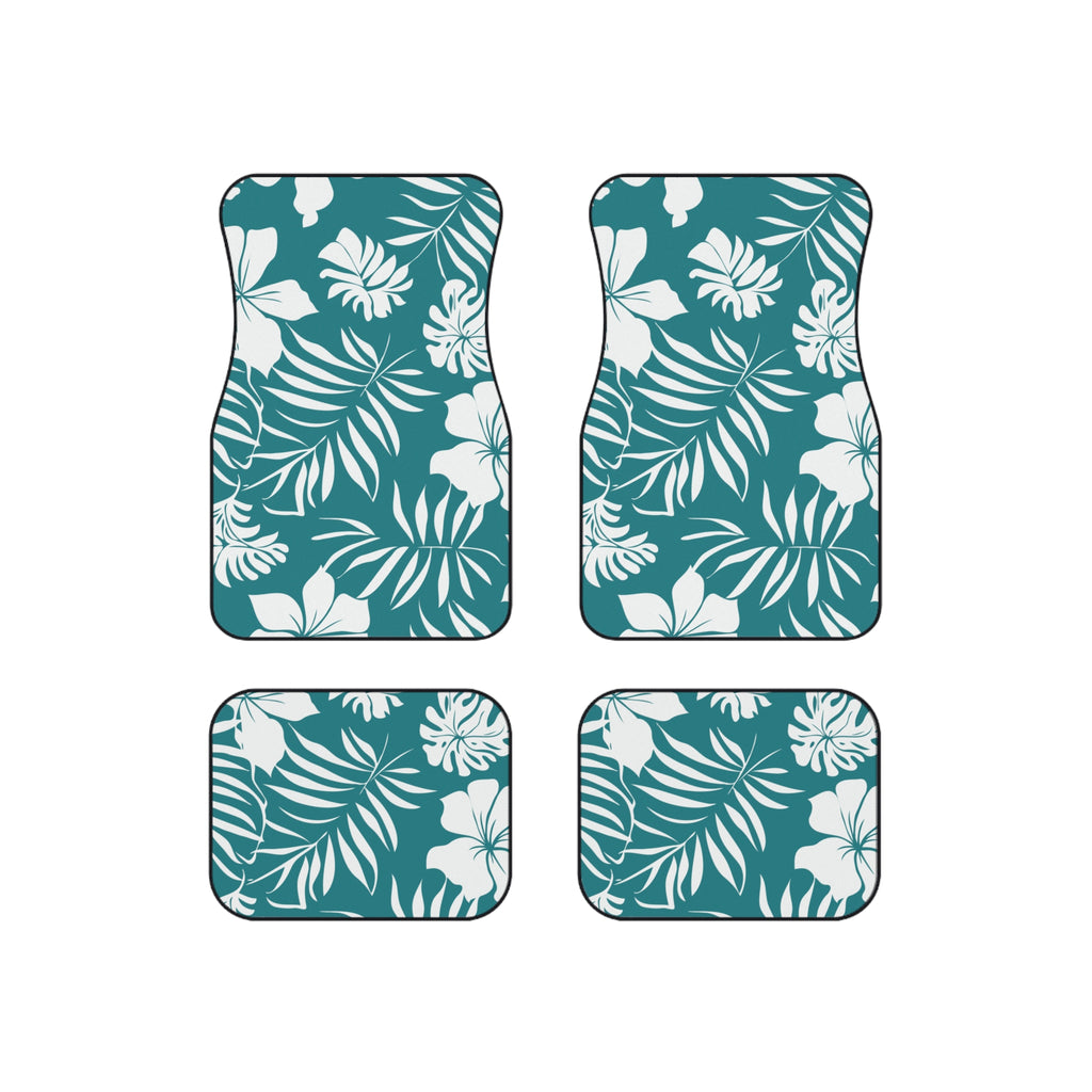 Tropical Floral Car Floor Mats – 4-Piece Set