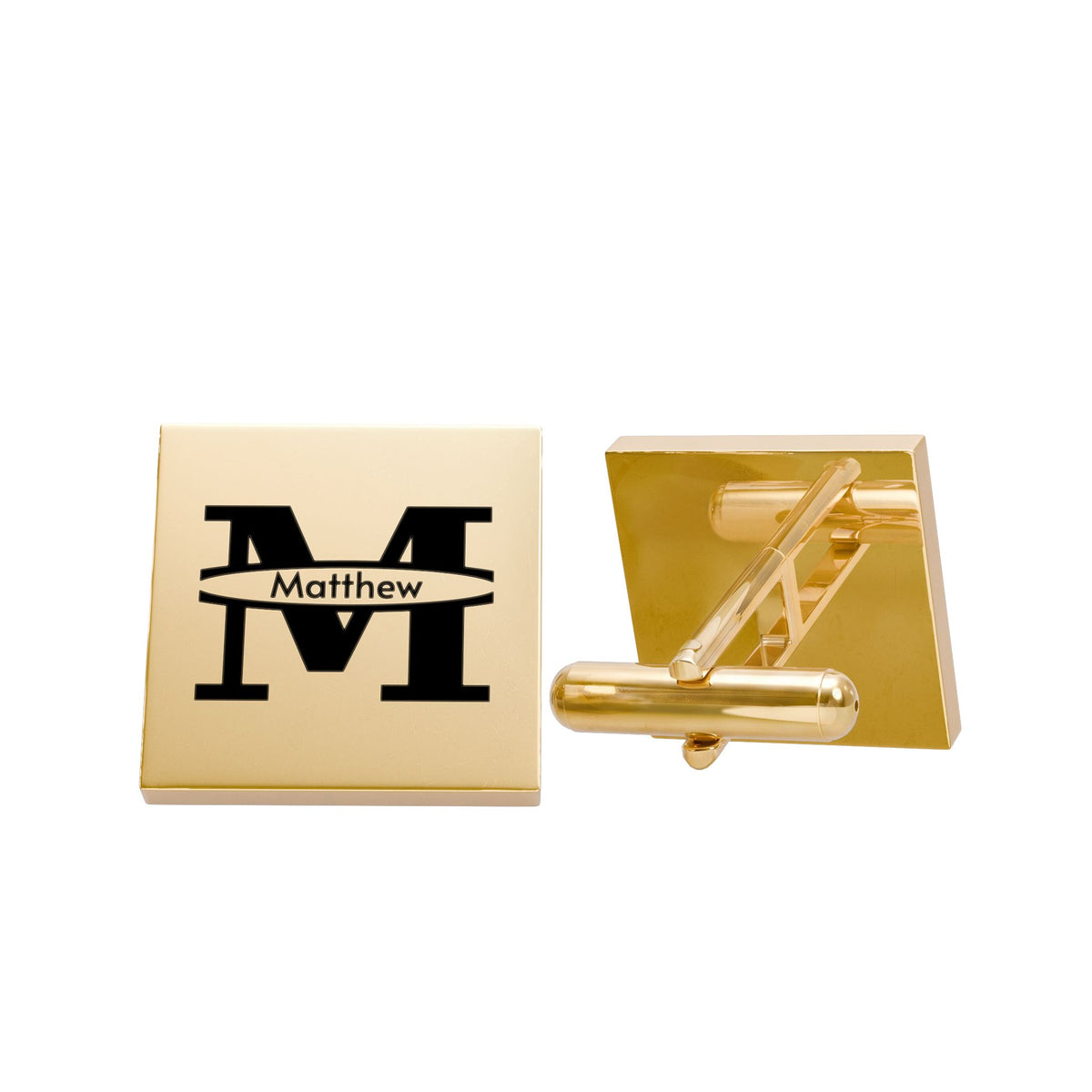 Personalized Monogram Cufflinks – Custom Initial & Name for Men