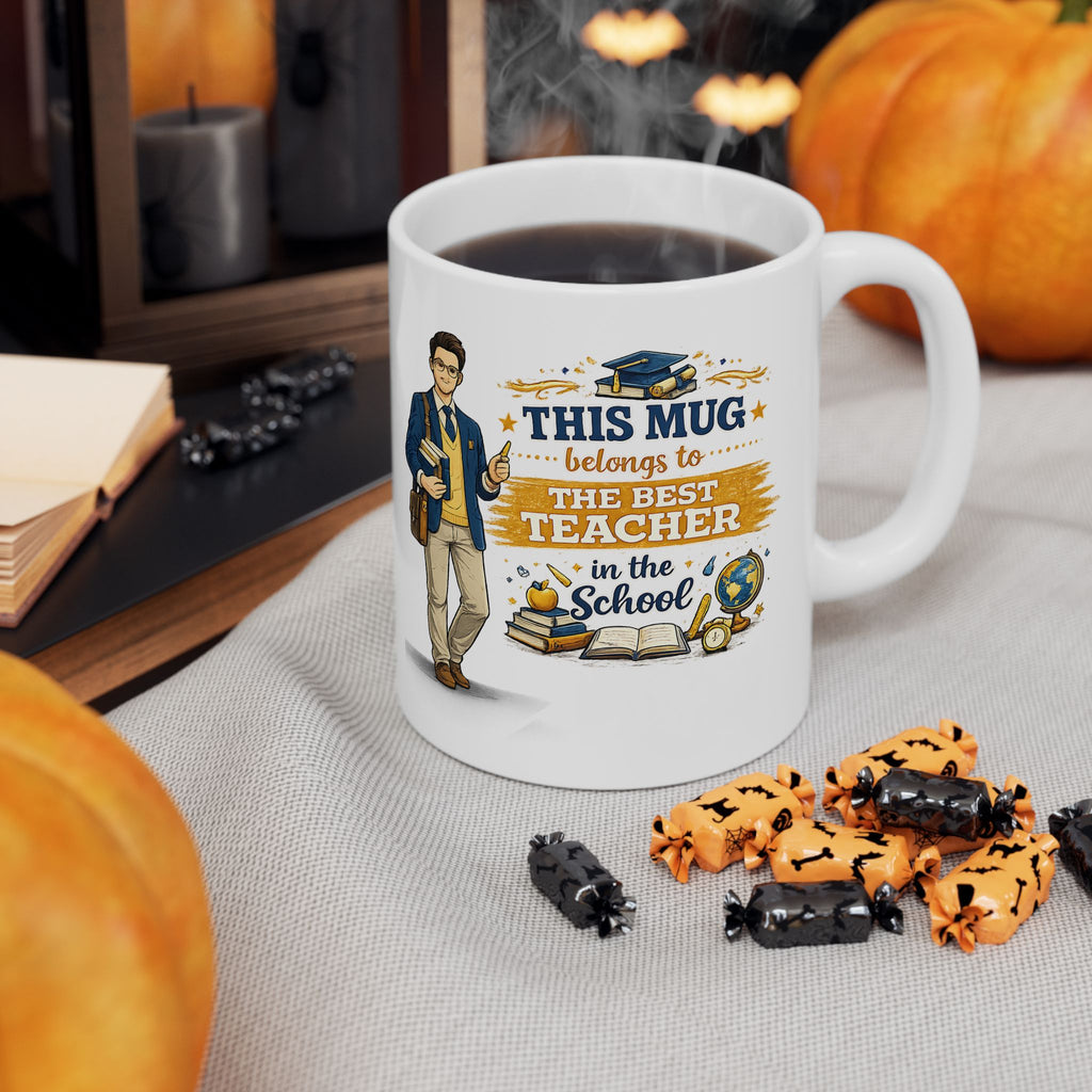 Best Teacher Mug This Mug Belongs To The Best Teacher in the School, Teacher Coffee Mug Gift