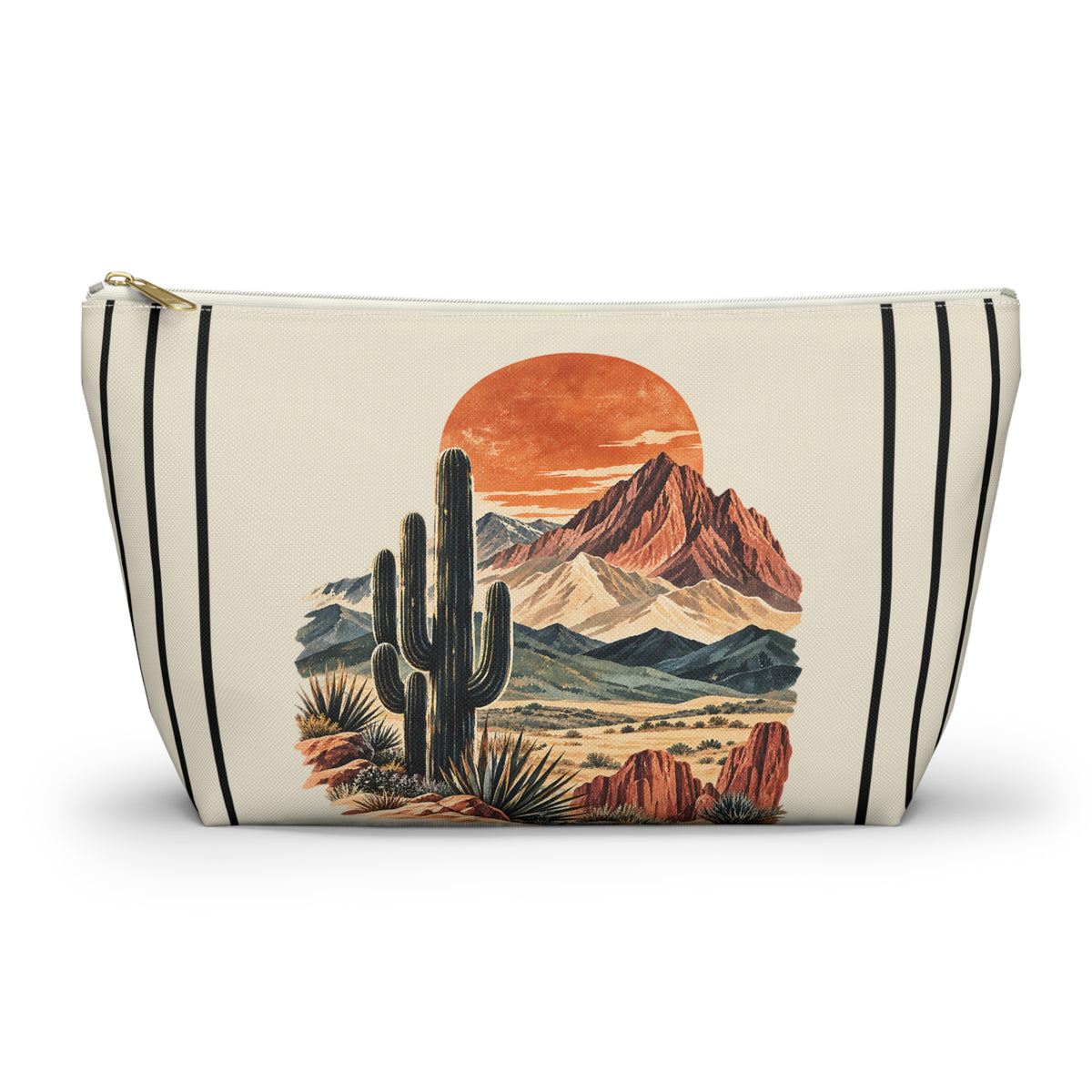 Desert Cactus Pouch – Southwestern Mountain Sunset