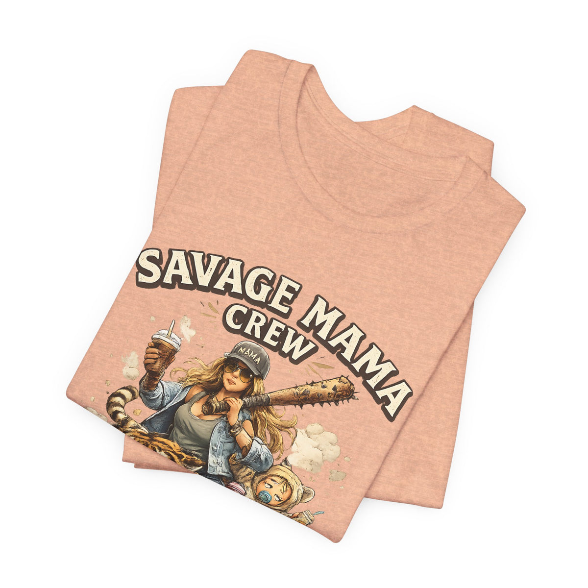 Savage Mama Crew Shirt  Funny Mom T Shirt, Strong Mom Graphic Tee, Cool Mom Life Gift