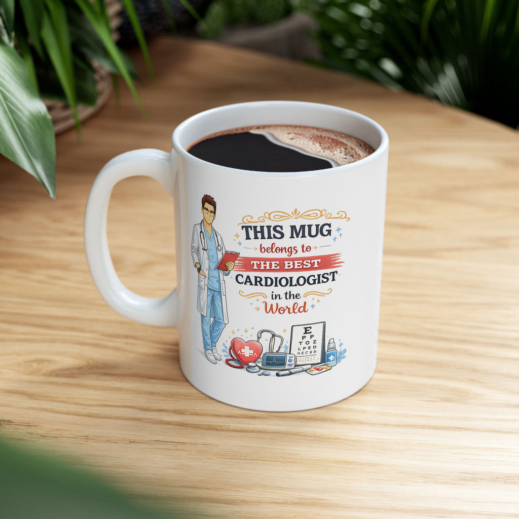 Best Cardiologist Mug This Mug Belongs To The Best Cardiologist in the World, Doctor Coffee Mug Gift