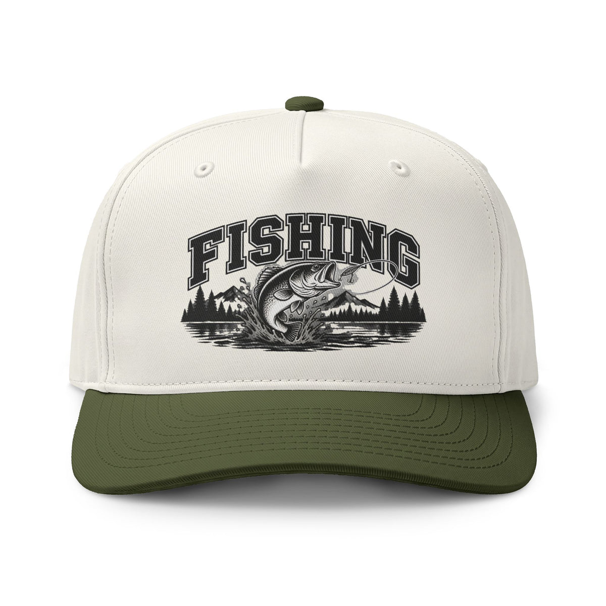 Fishing Two-Tone Cap – Bass Fishing Outdoor Sports Hat
