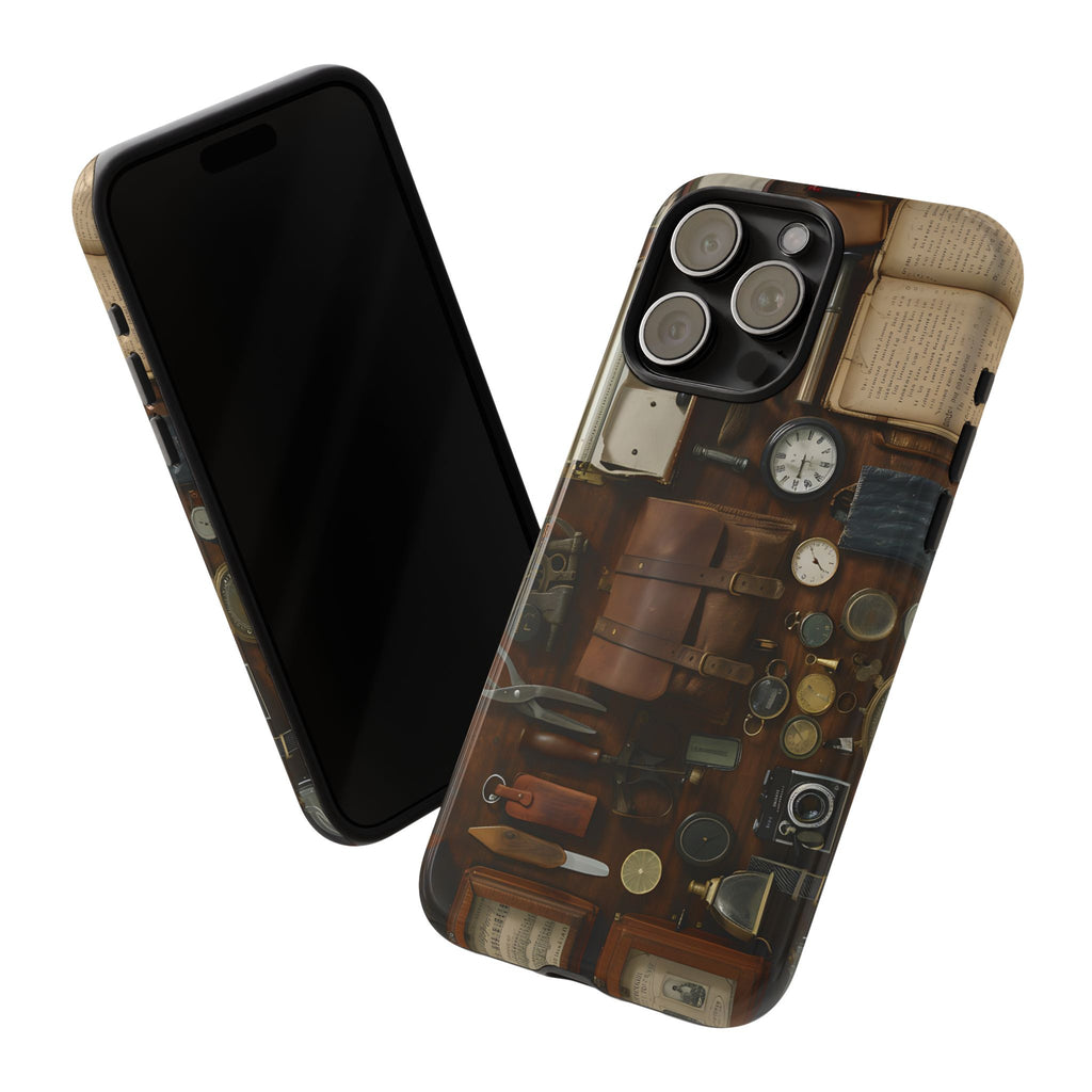Vintage Explorer Tough Phone Case – Antique Adventure Collage
