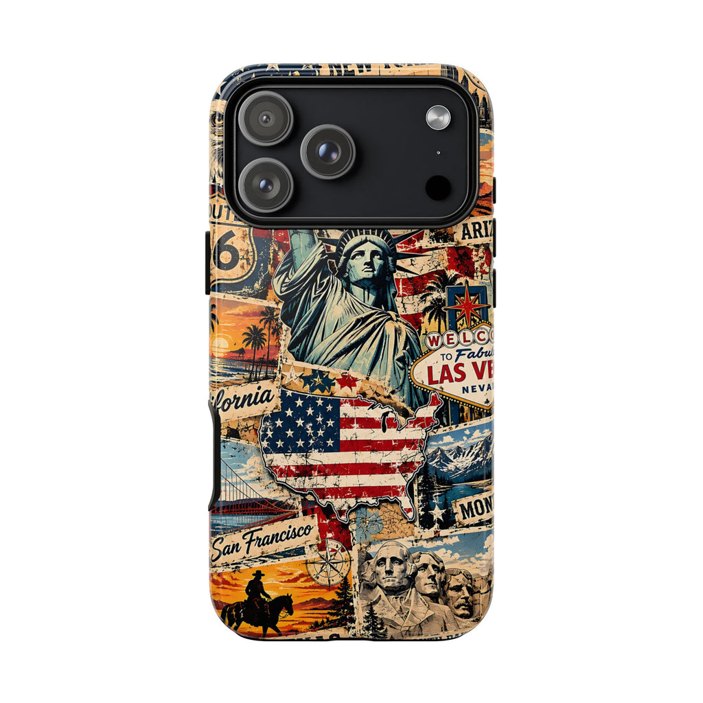 USA Travel Collage Phone Case – American Landmarks Tough Case