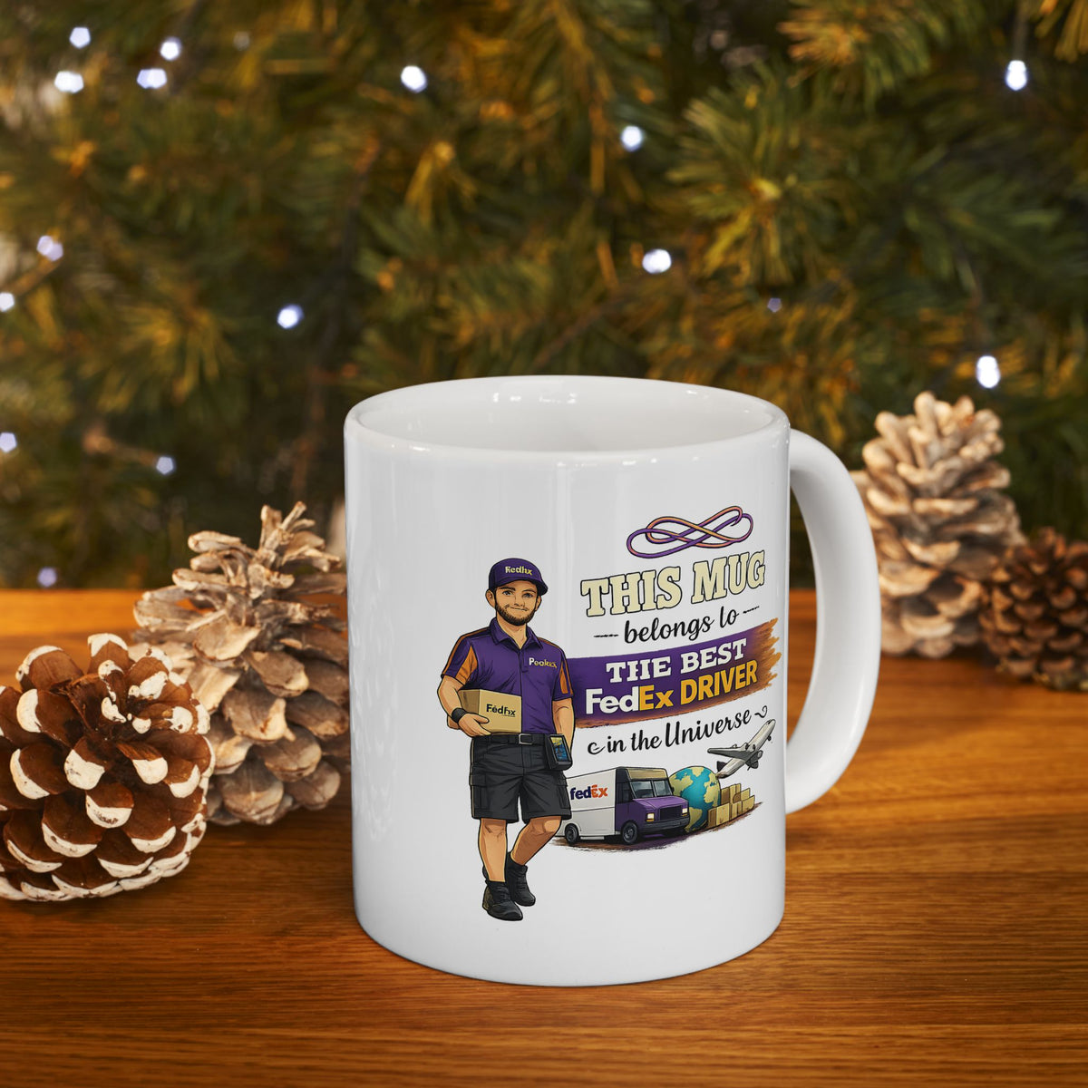Best Delivery Driver Mug  This Mug Belongs To The Best Shipping Courier in the Universe, Delivery Driver Coffee Mug Gift