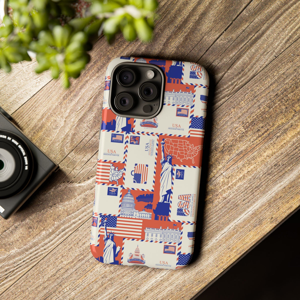USA Americana Tough Phone Case – Vintage American Collage