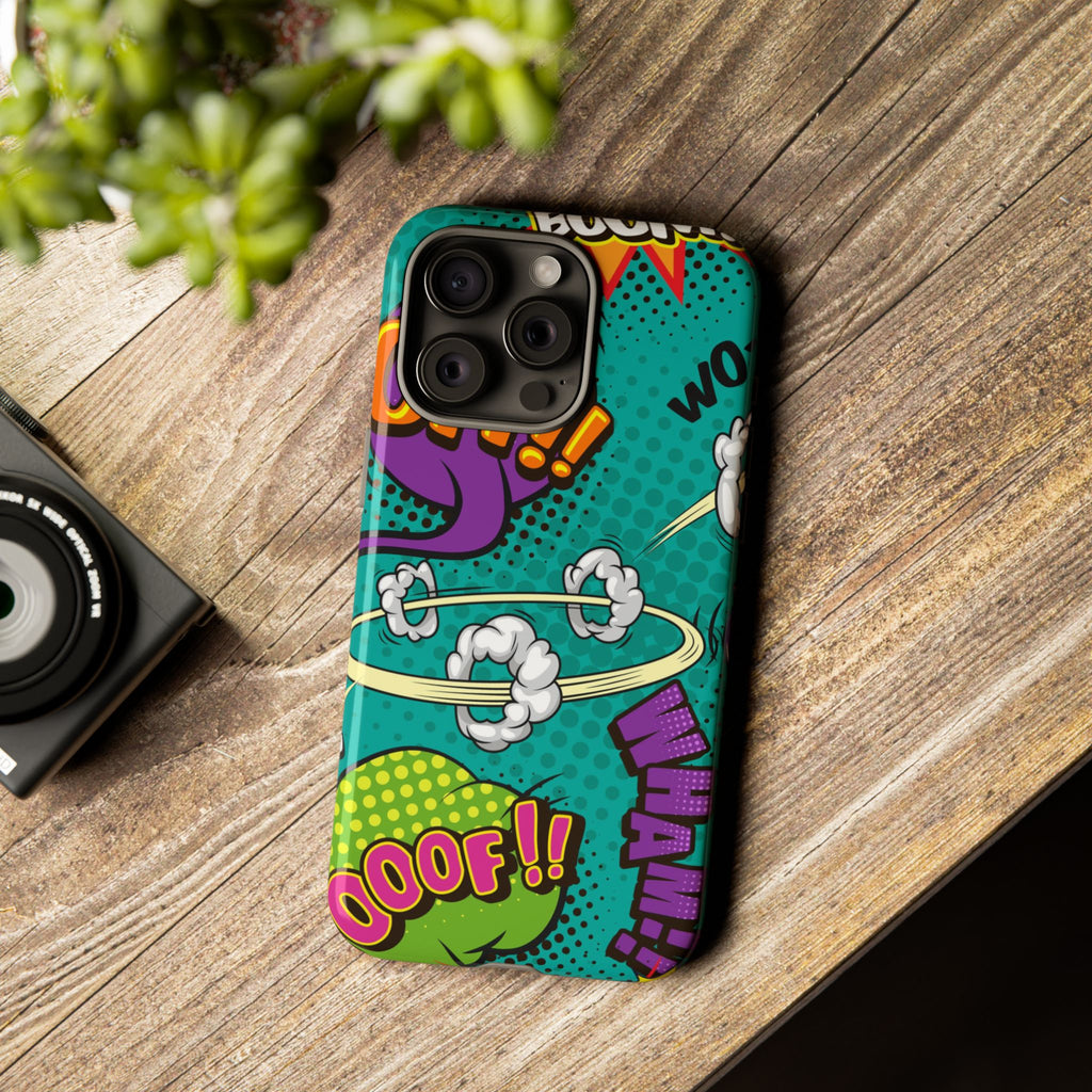 Retro Comic Pop Art Phone Case – Colorful Tough Case
