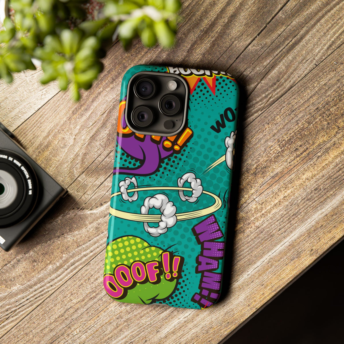 Retro Comic Pop Art Phone Case – Colorful Tough Case