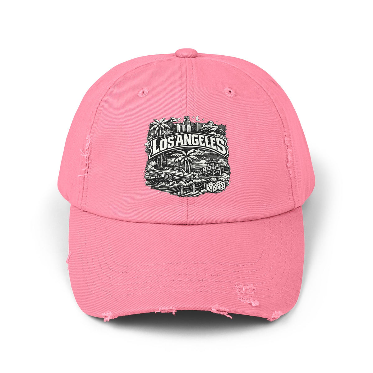 Los Angeles Distressed Cap – Vintage California Graphic Baseball Hat