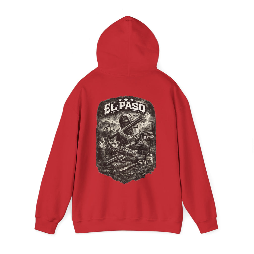 El Paso Hoodie Texas Border Streetwear, Dark Western Graphic Hoodie, Urban Unisex Sweatshirt