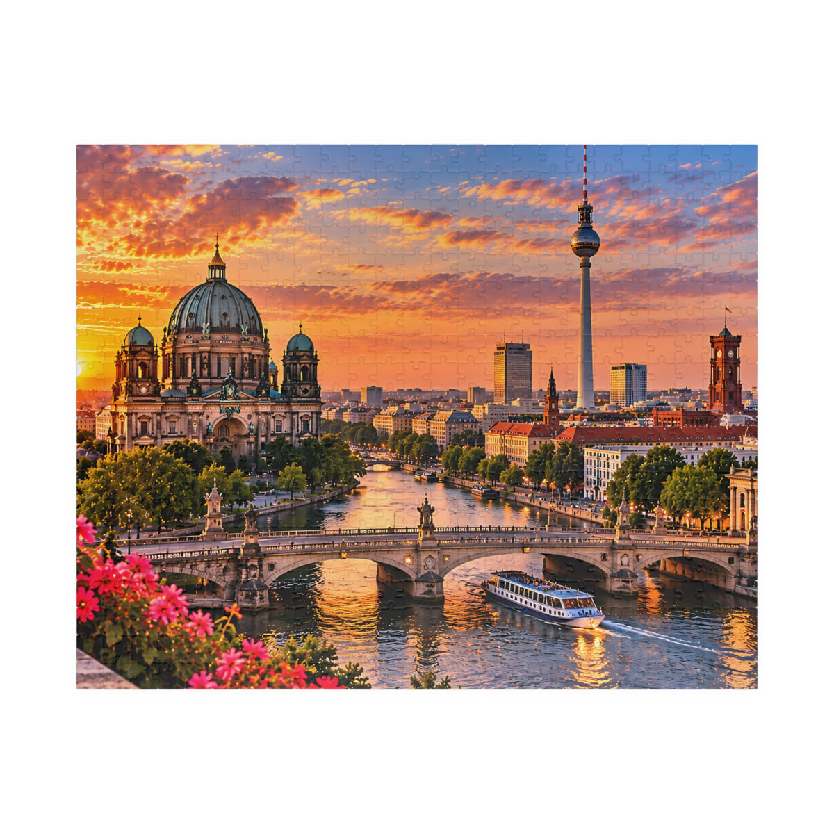 Berlin Germany Puzzle – TV Tower & City Skyline Jigsaw Puzzle (110, 252, 520, 1014-piece)