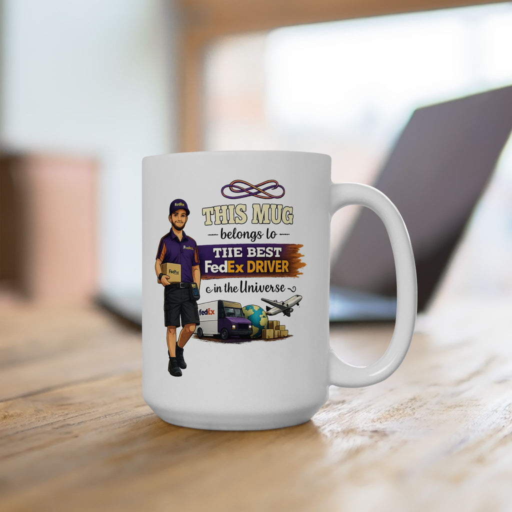 Best Delivery Driver Mug  This Mug Belongs To The Best Shipping Courier in the Universe, Delivery Driver Coffee Mug Gift