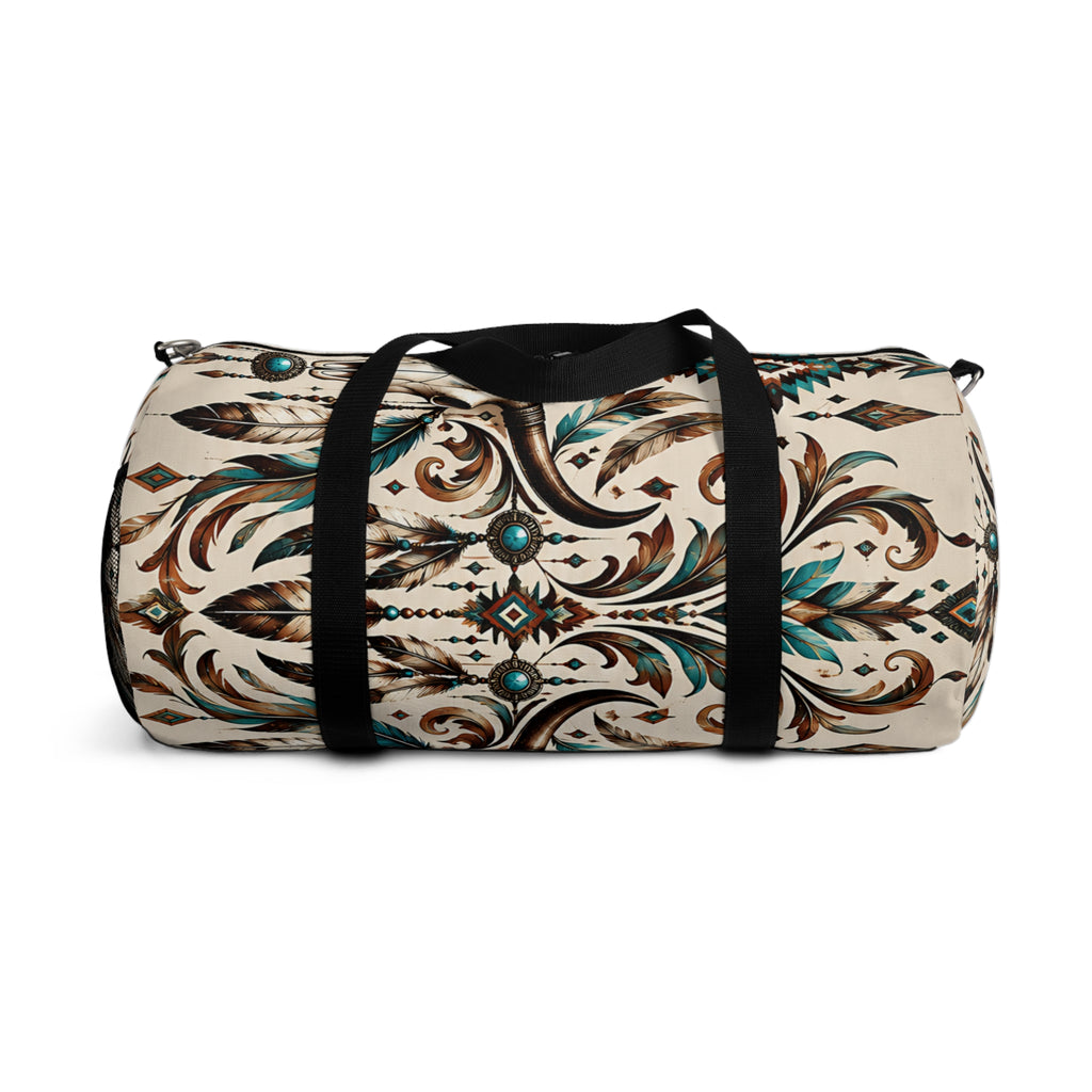 Southwestern Western Duffel Bag – Turquoise Boho Design
