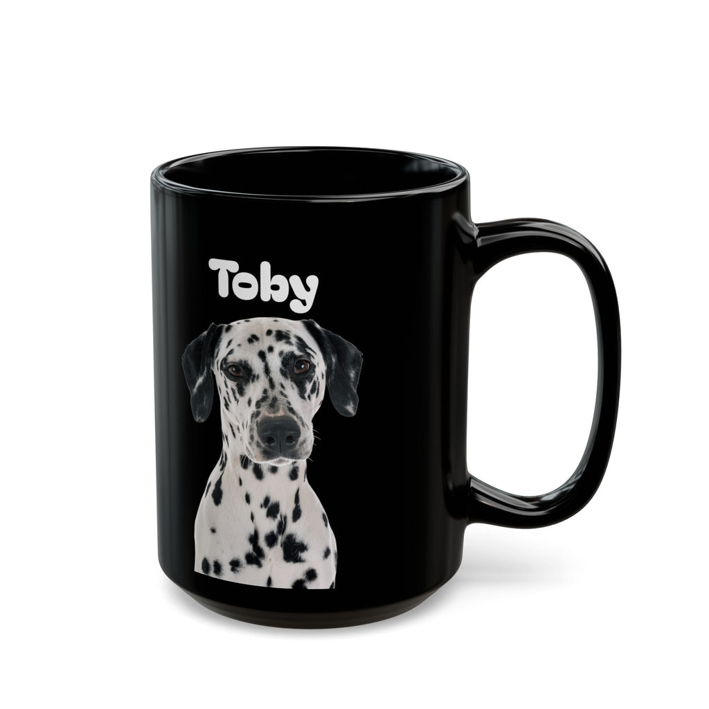 Personalized Pet Photo Mug  Custom Dog or Cat Picture Mug  Black Ceramic Coffee Cup 11oz 15oz  Pet Lover Gift