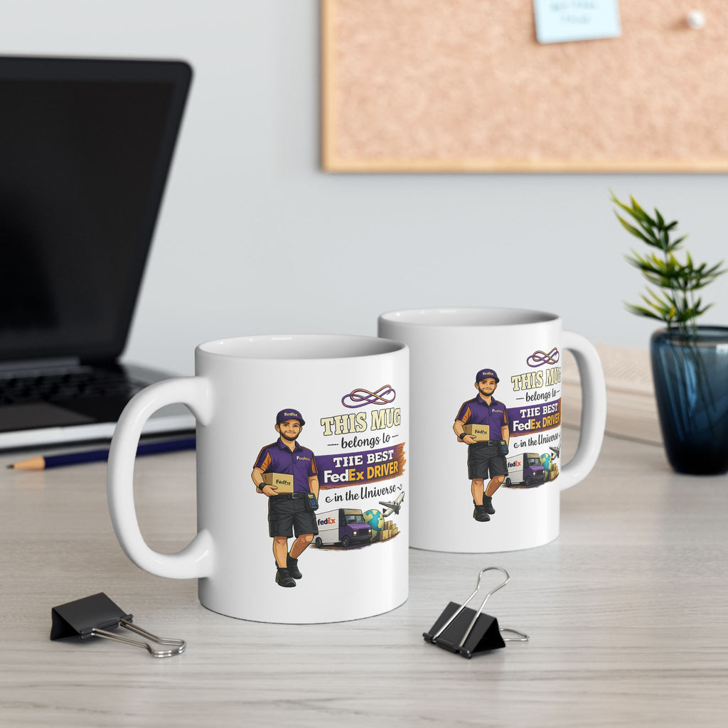 Best Delivery Driver Mug  This Mug Belongs To The Best Shipping Courier in the Universe, Delivery Driver Coffee Mug Gift