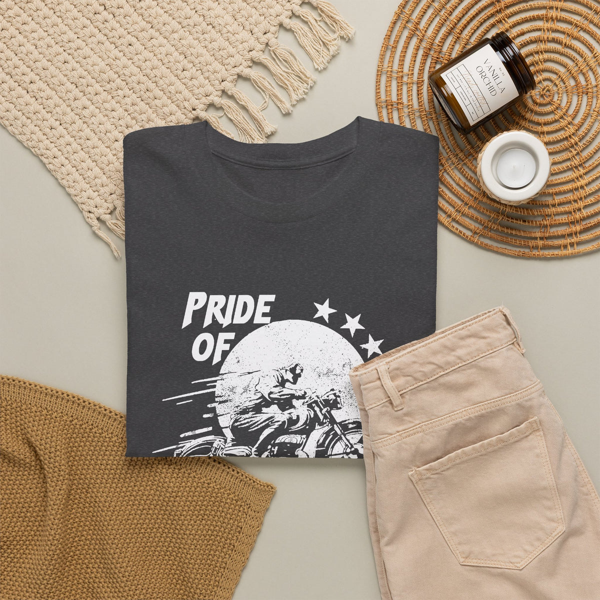 American Biker T-Shirt – Pride of the American Road Vintage Motorcycle Tee