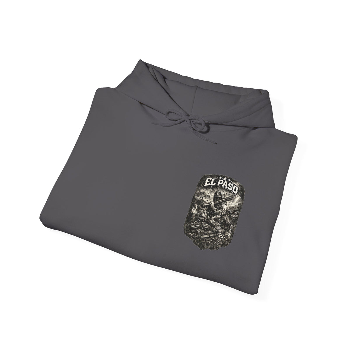 El Paso Hoodie Texas Border Streetwear, Dark Western Graphic Hoodie, Urban Unisex Sweatshirt
