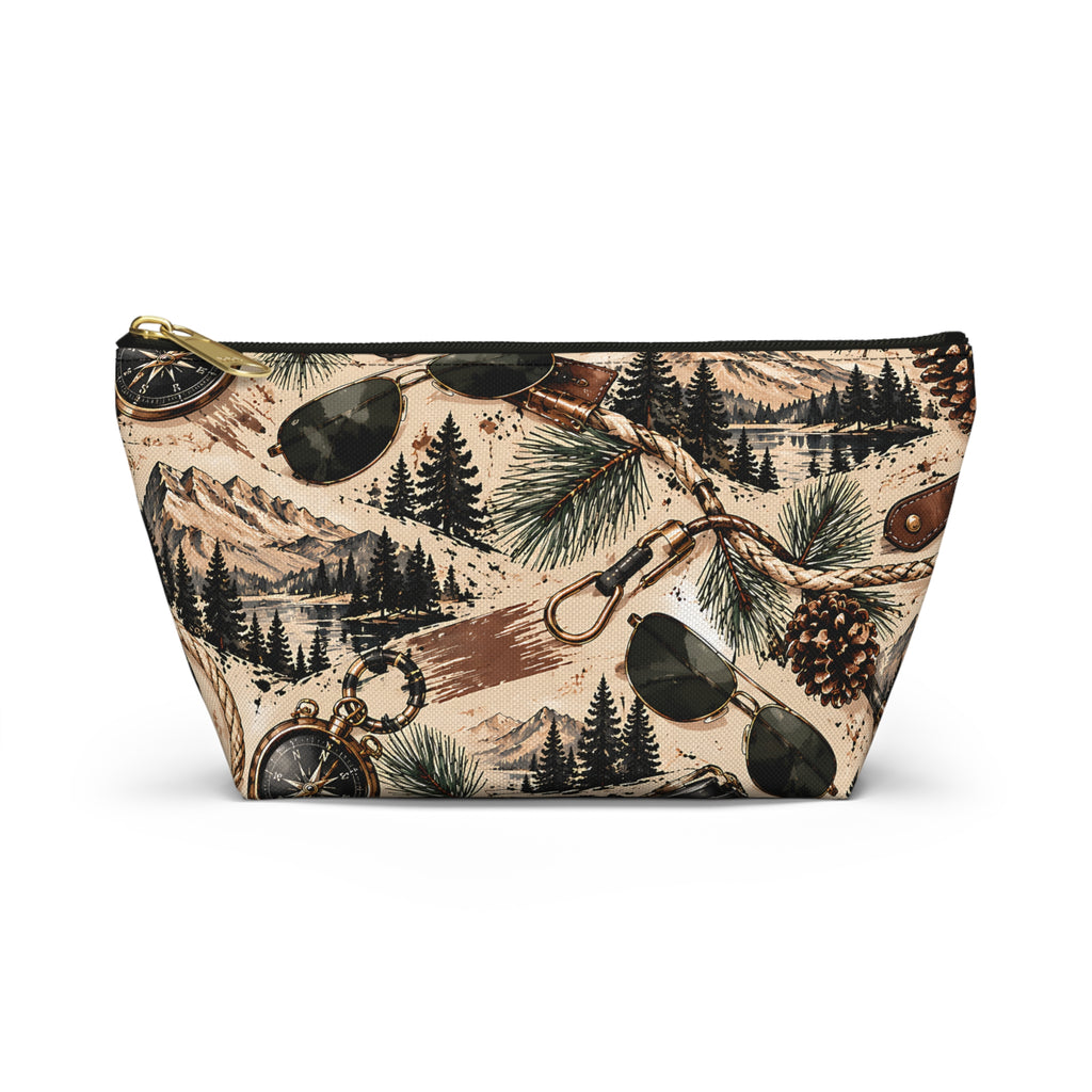 Mountain Adventure Pouch – Vintage Outdoor Explorer Print