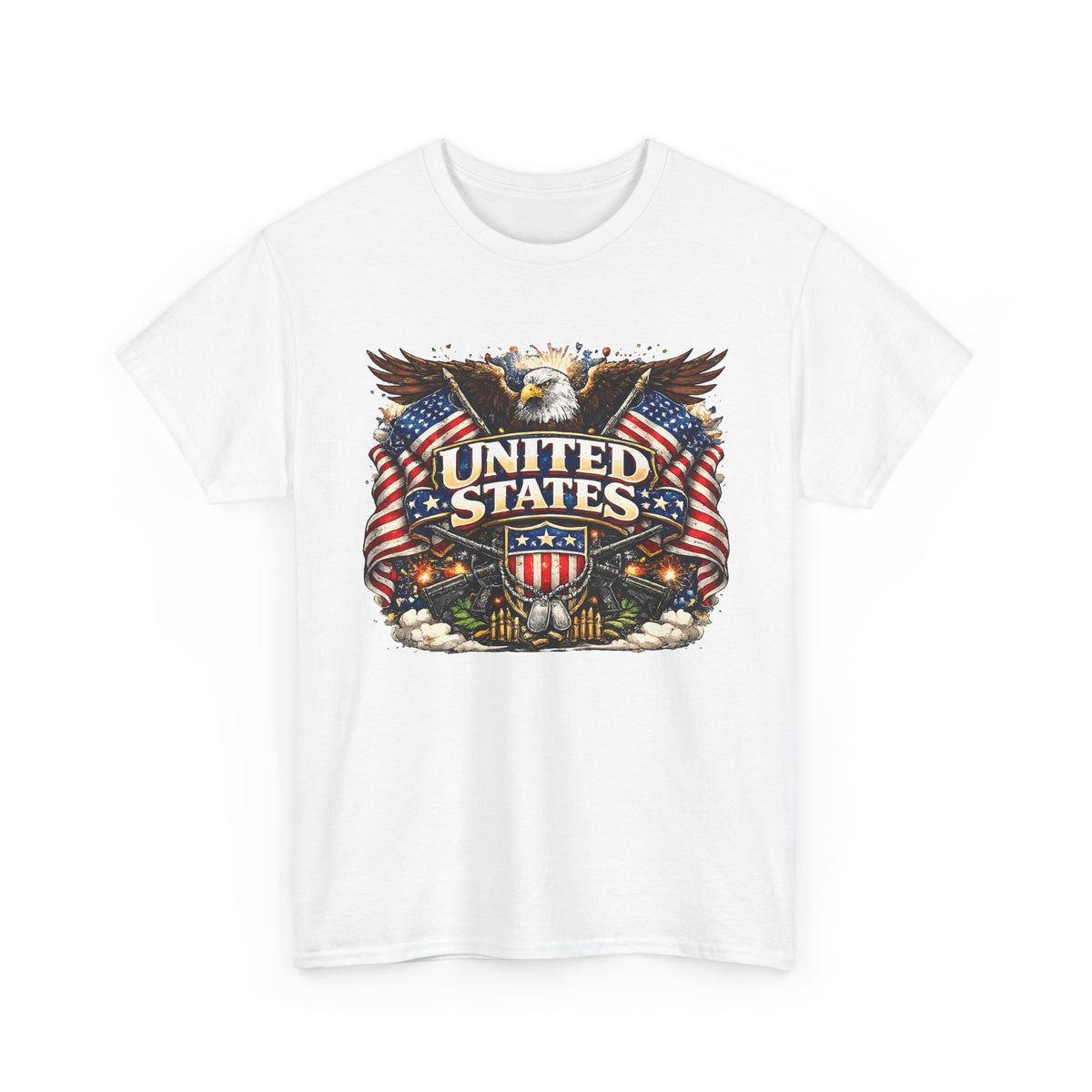 Patriotic USA T-Shirt – American Eagle & US Flag Graphic Tee