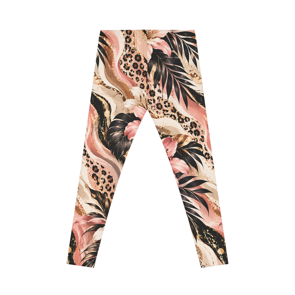Blush Tropical Leopard Leggings – Floral Animal Print