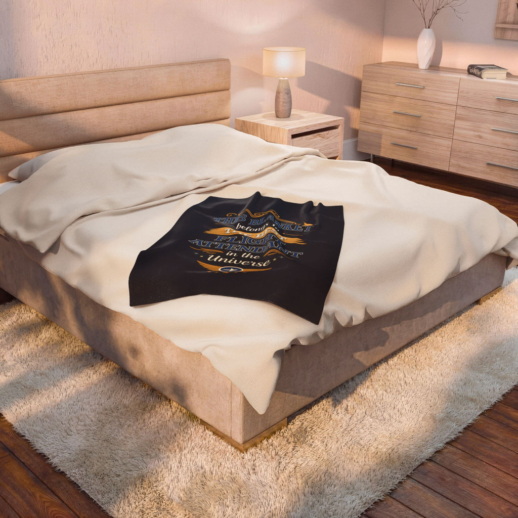Best Flight Attendant Blanket  Gift for Flight Attendant  Cabin Crew Appreciation Gift  Aviation Throw Blanket