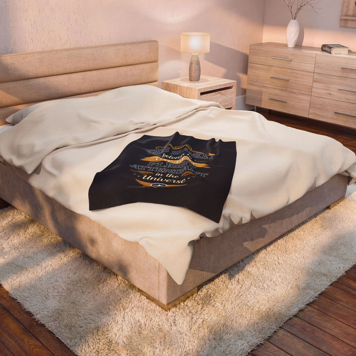 Best Flight Attendant Blanket  Gift for Flight Attendant  Cabin Crew Appreciation Gift  Aviation Throw Blanket