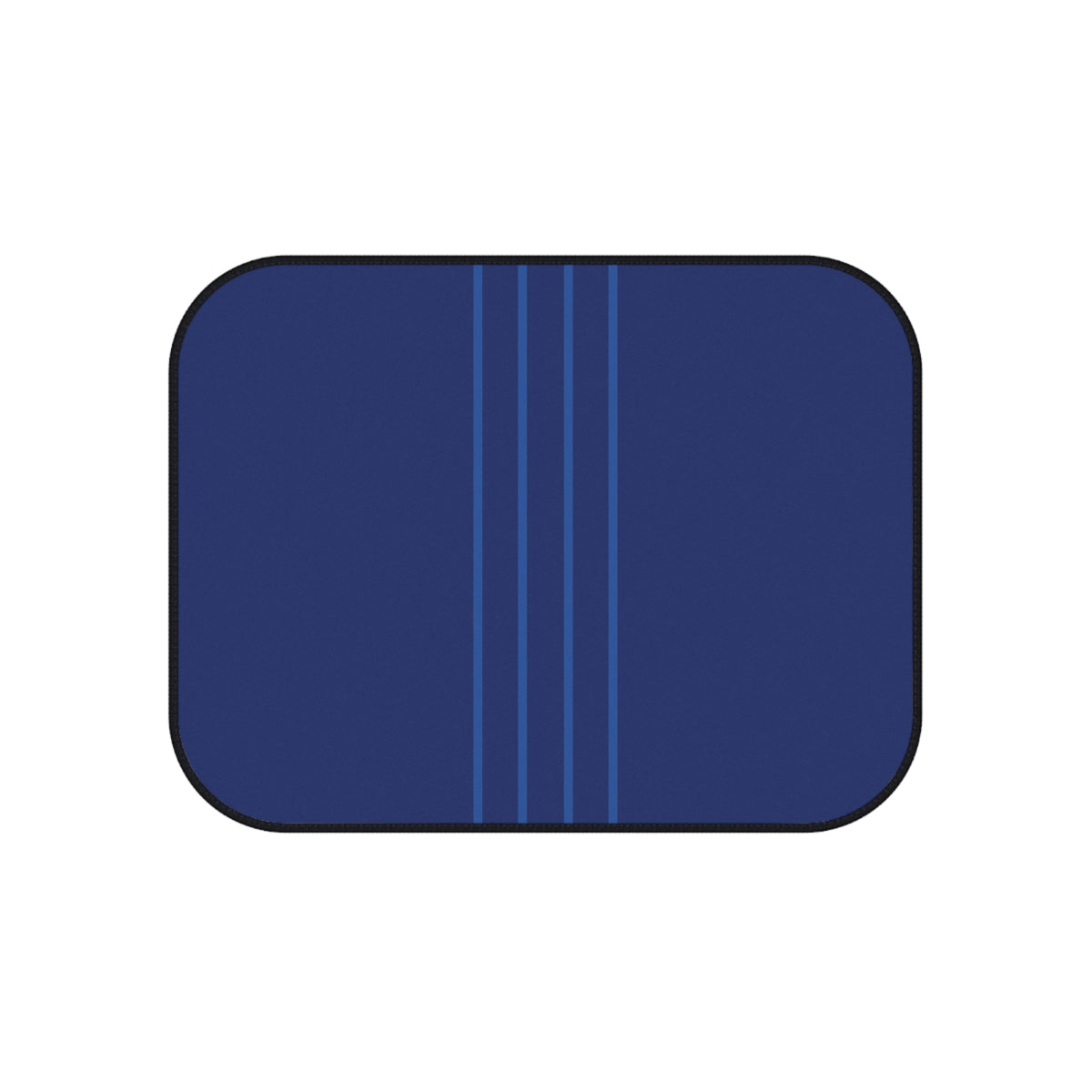 Blue Racing Stripe Car Floor Mats – 4-Piece Set