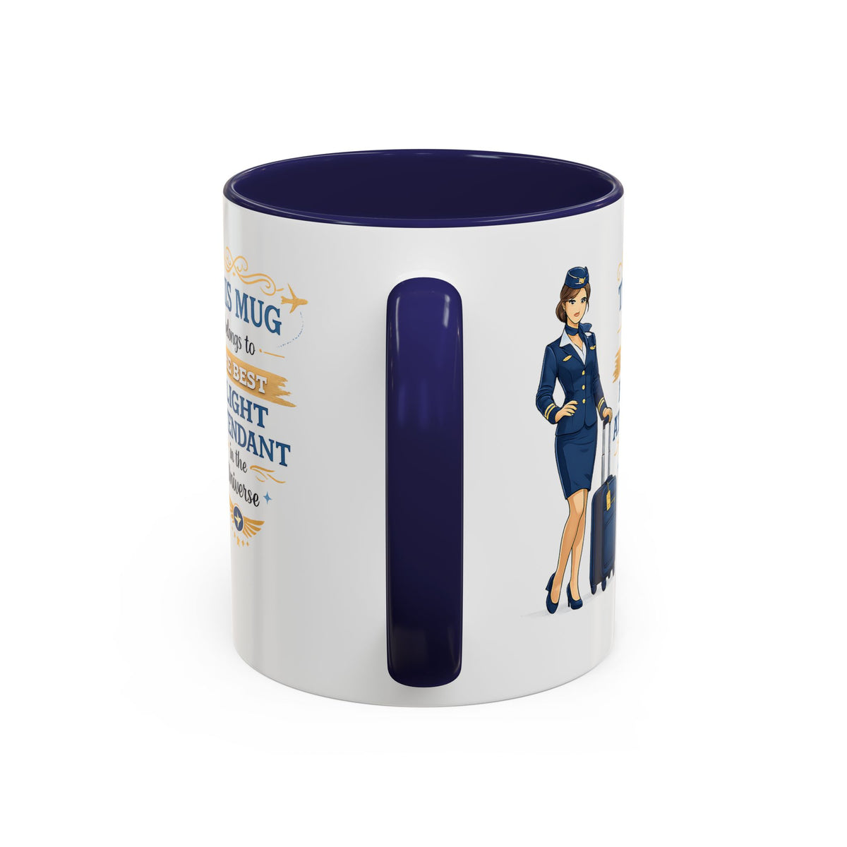 Best Flight Attendant Mug  This Mug Belongs To The Best Flight Attendant in the Universe, Cabin Crew Coffee Mug Gift