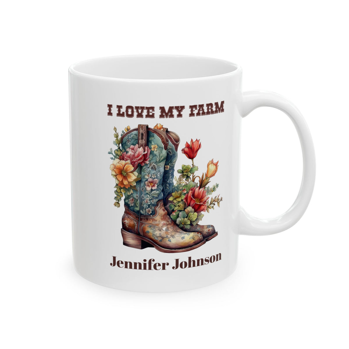 Personalized Farm Mug with Name – Western Farmhouse Gift