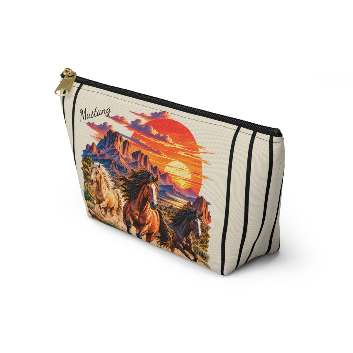 Wild Mustang Pouch – Western Desert Horse Graphic