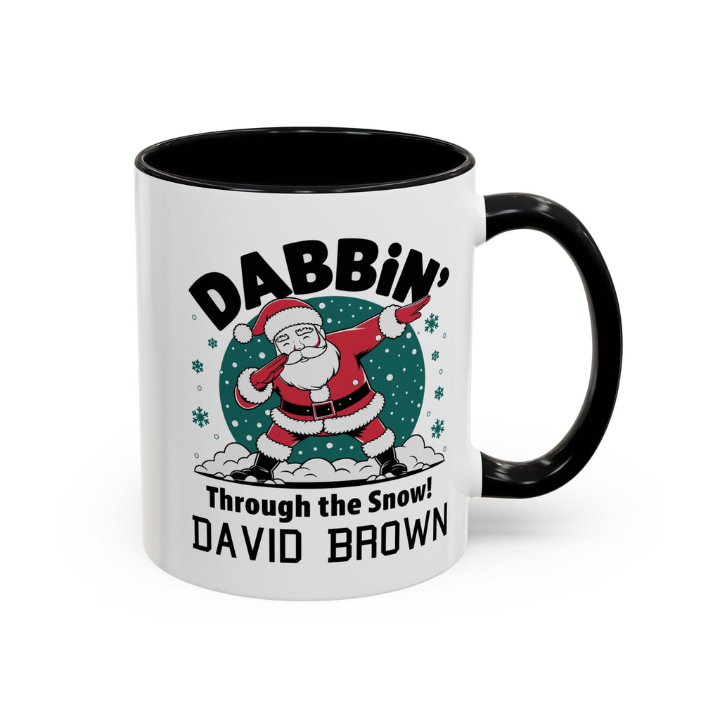 Personalized Christmas Santa Mug with Name – Funny Dabbing Santa Gift