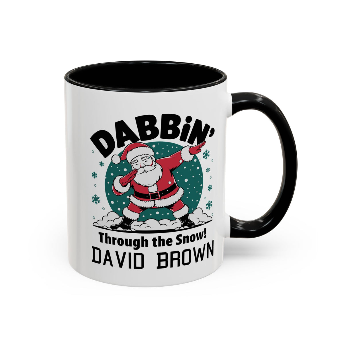 Personalized Christmas Santa Mug with Name – Funny Dabbing Santa Gift