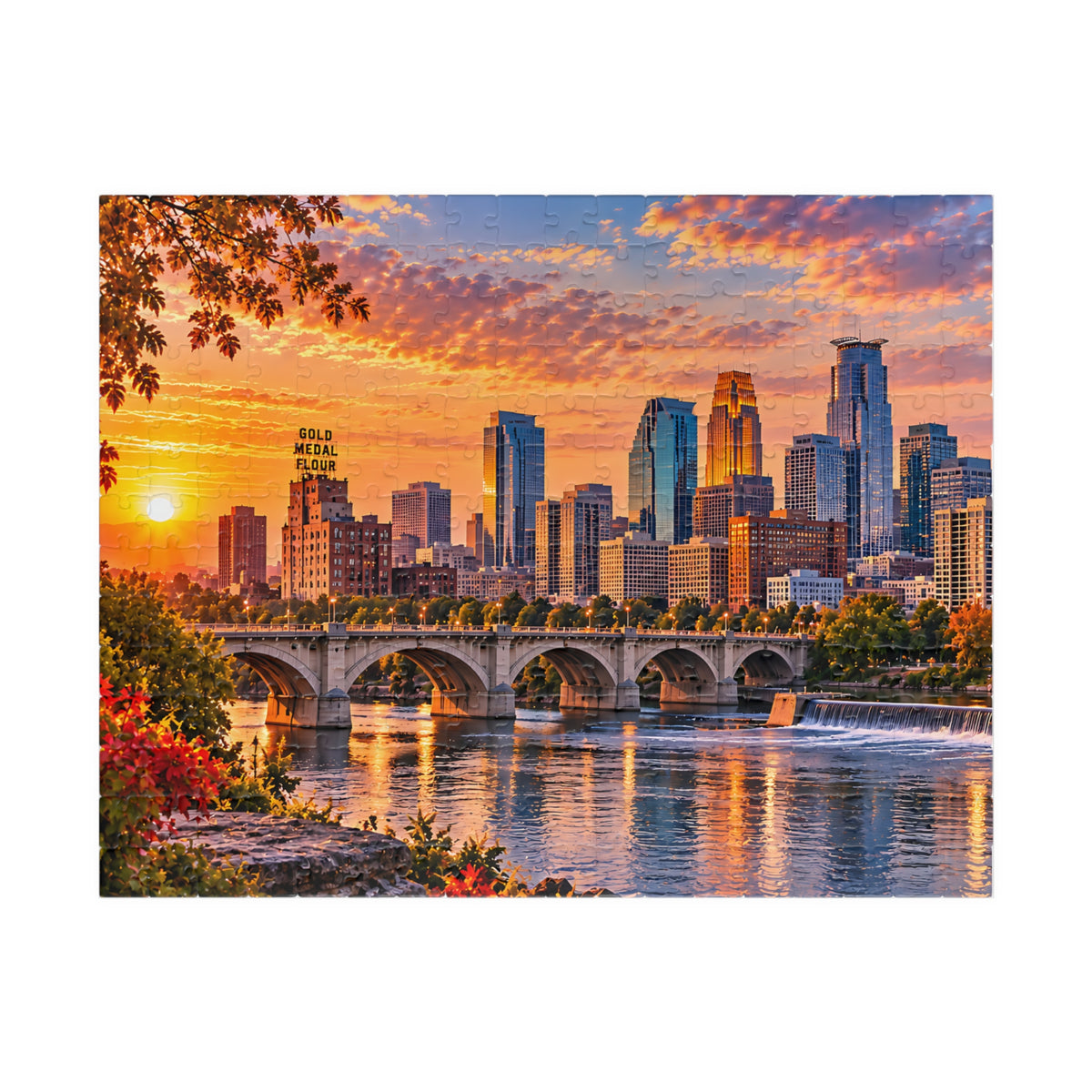 Minneapolis Minnesota Puzzle – City Skyline Jigsaw Puzzle (110, 252, 520, 1014-piece)